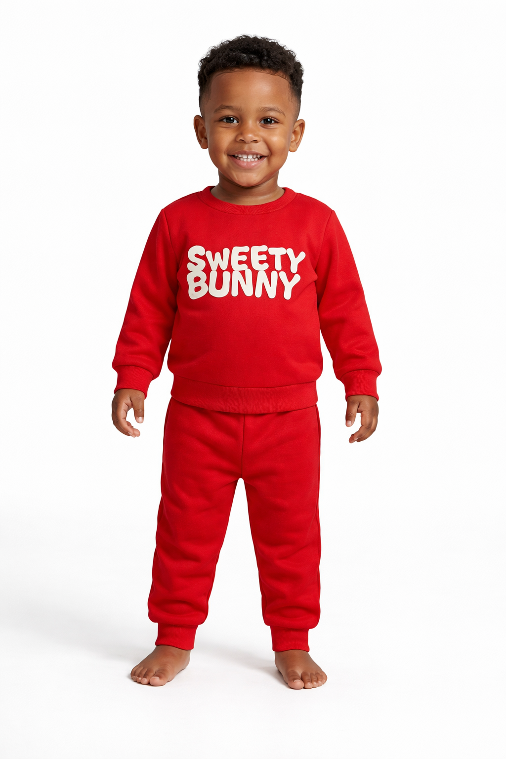 Kids' Sweety Bunny Tracksuit Set - Red