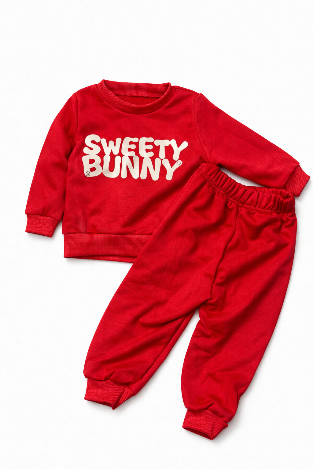 Kids' Sweety Bunny Tracksuit Set - Red