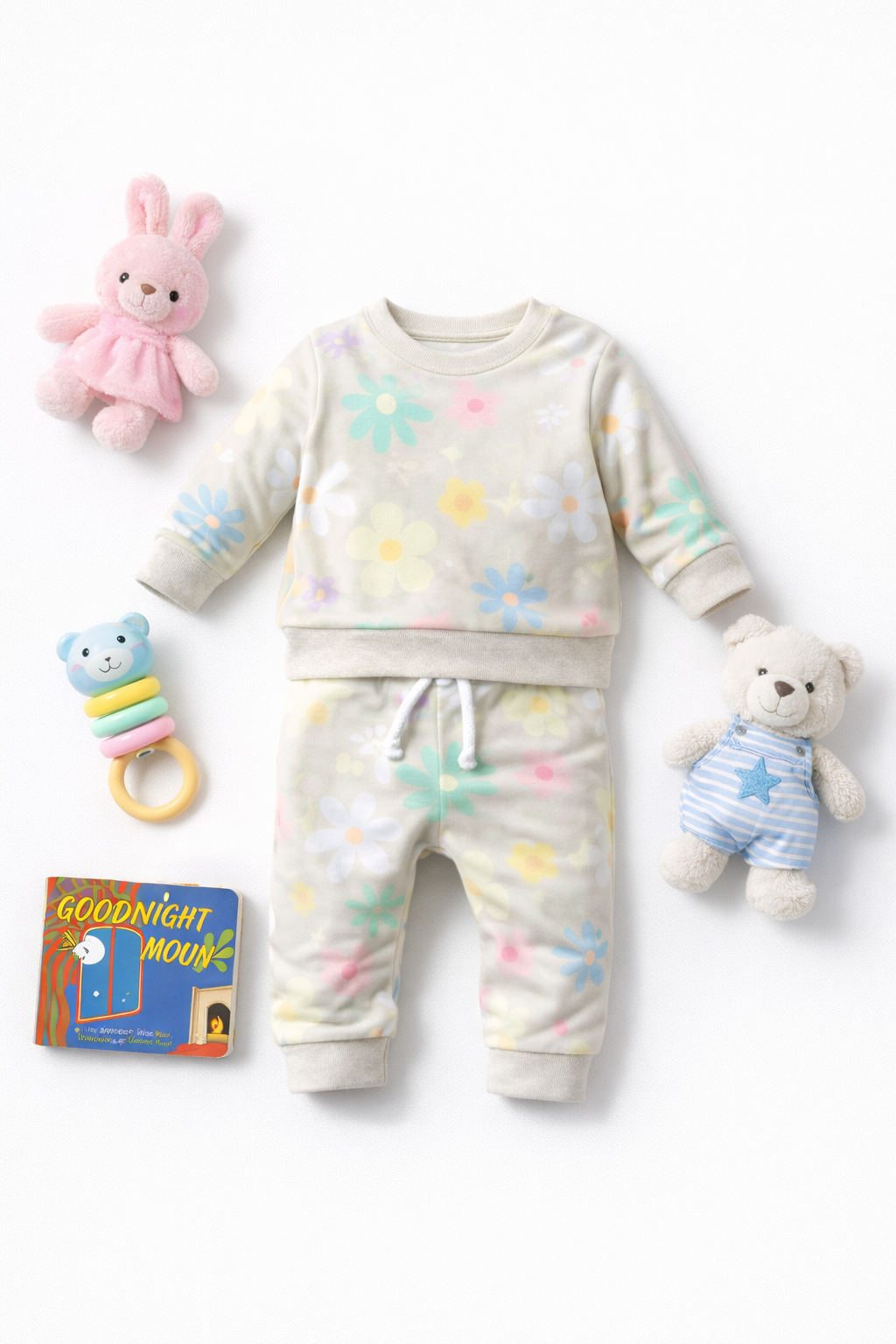 Baby Pastel Star Print Sweatshirt & Joggers Set